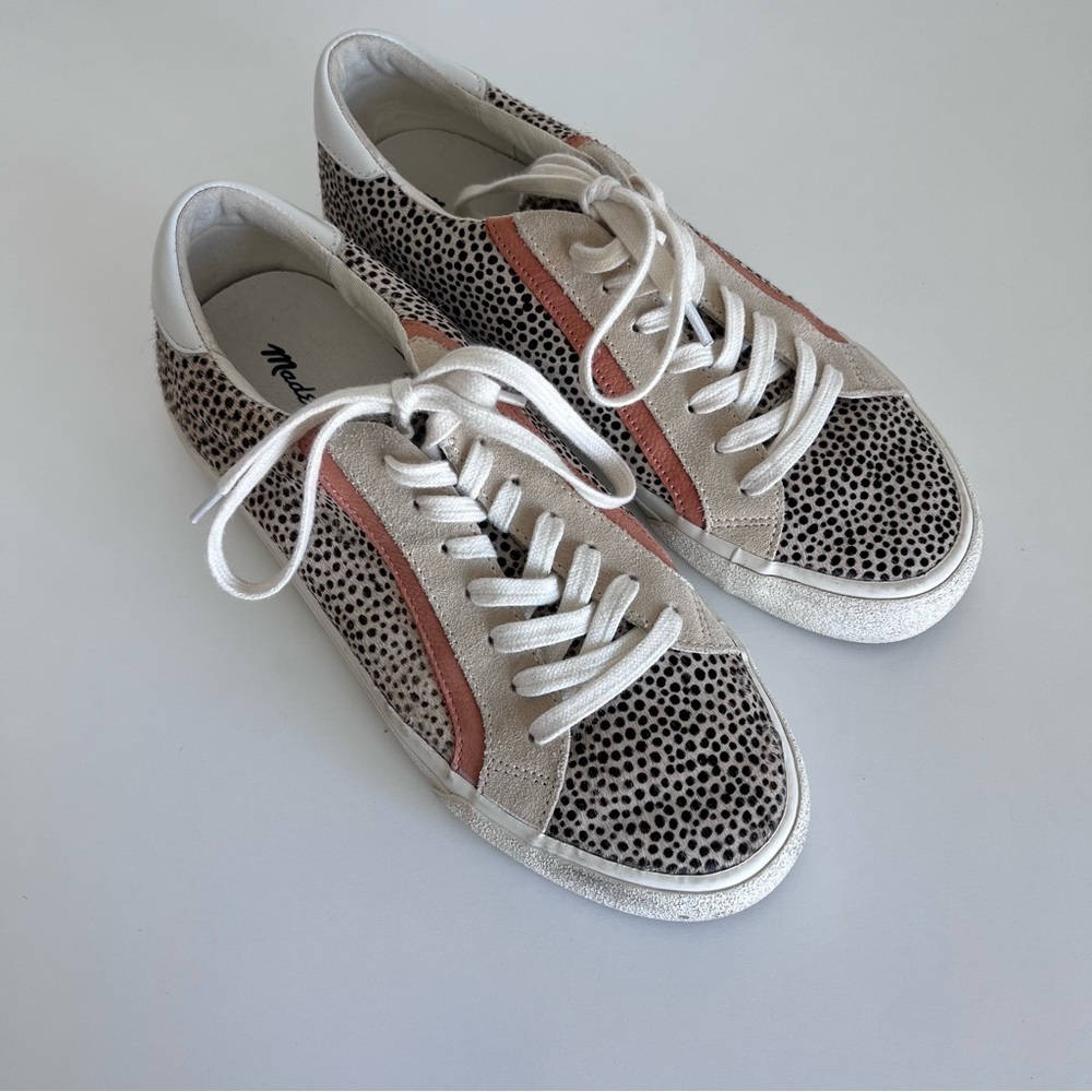 Madewell Sidewalk Low-Top Sneakers in‎ Spotted Calf Hair
